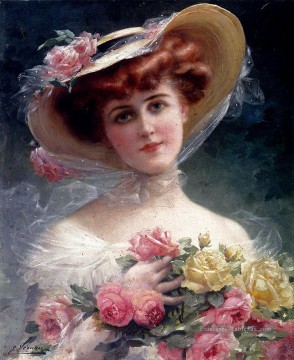  belle Peintre - La Belle Aux Fleurs Émile Vernon